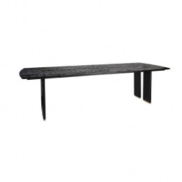 PTMDLiberBlackMangoWoodDiningTable200cmGoldLeg