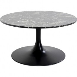 KareDesignSchickeriaSalontafel80cmmarmerprintzwart