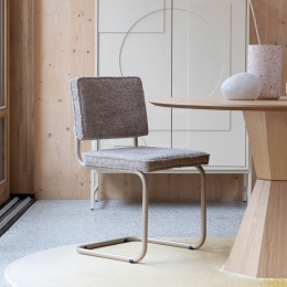 ZuiverEetkamerstoelRidgeSoftBoucl-Beige