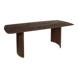 PTMDOstaraBrownMangoWoodDiningtable200cmGoldLeg