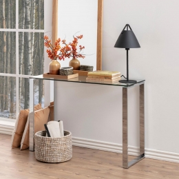BendtGlazenSidetableLoneChroom110cm