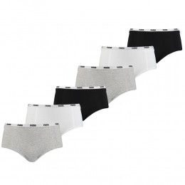 PumaMiniShortDamesZwartWitGrijs6-Pack-XL