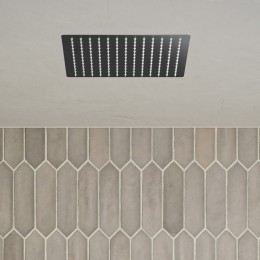 SaniclearCubeplafondinbouwdouchekop30x30cmverouderdijzer-gunmetal