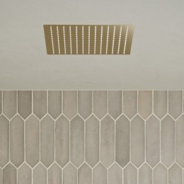 SaniclearCubeplafondinbouwdouchekop30x30cmmessinggeborsteld-goudmat