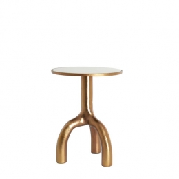 LightlivingBijzettafel405x53cmMELLOglansbruinbronsglast