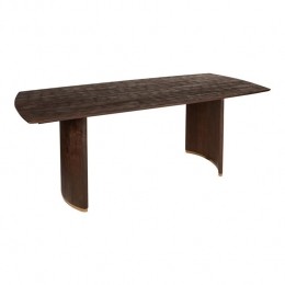 PTMDOstaraBrownMangoWoodDiningtable200cmGoldLeg