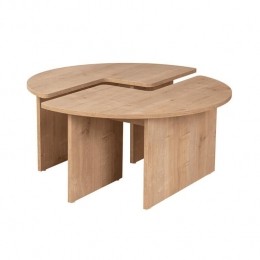 Calicosy-Setvan2SalontafelsMOIRA-B90cm-Eikenlook