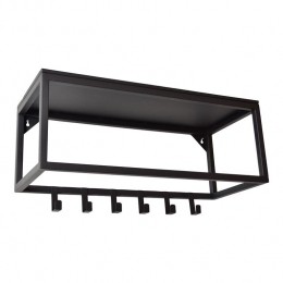 LOFT42BlackyKapstok-Zwart-Metaal-6haken