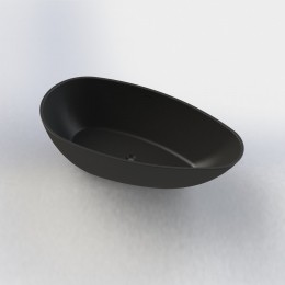 VrijstaandLigbadSalenziUnica170x86x54cmCastMarbleMatZwart