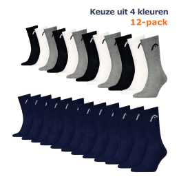 HEADSportsokkenTraining12-packGrijsWitZwart-4346