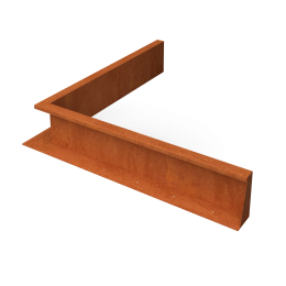 FrontaKeerwandencortenstaalbinnenhoekL100xB100xH20cm-Geroba