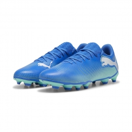 PUMAFuture7PlayGrasKunstgrasVoetbalschoenenMGBlauwTurquoiseWit