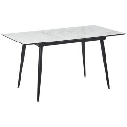 Beliani-EFTALIA-Uitschuifbareeettafel-Marmerwit-80x120150cm-MDF