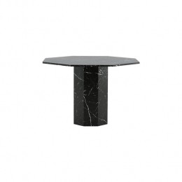 Svea-Linorondeeettafel-110cm-marmer-zwart