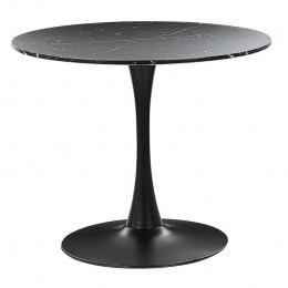 Beliani-BOCA-Rondeeettafel-Zwartmarmerlook-90cm-MDF