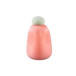 PTMDKarlieOrangeMatteGlassBulbVaseGreenTop