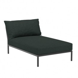 HoueLevel2ChaiseLongueligbedframedonkergrijsstofalpine