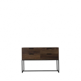 LightlivingSidetable120x40x80cmMEAVEhoutmatdonkerbruin