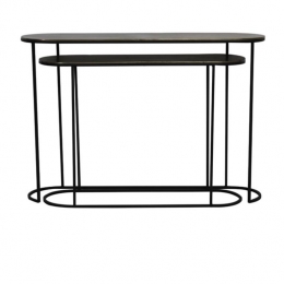 LightlivingSidetableS2max118x28x81cmBOCOVantiekbrons-zwart