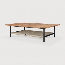 EthnicraftOutdoorSalontafelCorbeyTeakenaluminium120x80cm-Bruin