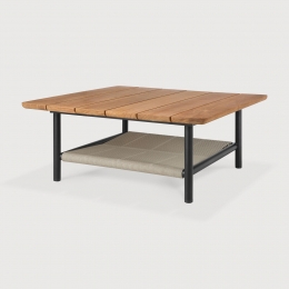 EthnicraftVierkanteOutdoorSalontafelCorbeyTeakenaluminium80x80cm-Bruin