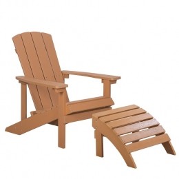 Beliani-ADIRONDACK-Tuinstoelsetvan2-Lichtehoutkleur-Kunsthout