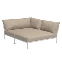 HoueLevel2CozyCornerloungebankrechtsframewitstofAsh
