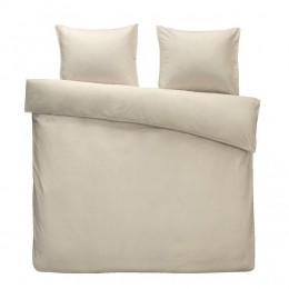 LeenBakker-ComfortDekbedovertrekDaan-Zand-200x200220Cm-Katoen-Beige
