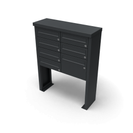 Multiboxbrievenbus2breed4hoogzwart-Geroba