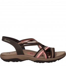 SkechersReggaeSlimSimplyStretchSandalenDamesBruin