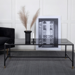 NohrSalontafelShaindyMarmerlook130x60cm-Zwart
