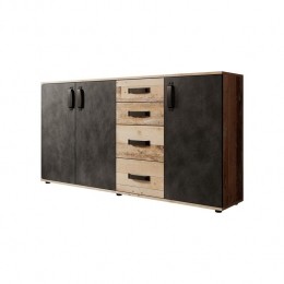 Meubella-DressoirMontreal-Grijs-Oldwood-160cm