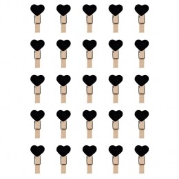 QUVIOWasknijpertjeshoutmethartje25stuks-Zwart