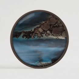 EthnicraftRondDienbladLinearFlow30cm-Slate