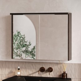 FontanaGradospiegelkastmetverlichting80cm2deurenkasteelbruin