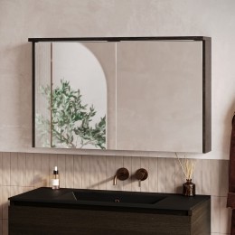 FontanaGradospiegelkastmetverlichting100cm2deurenkasteelbruin