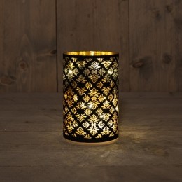 CylinderGlassBaroqueBlackGold10X15Cm8LedWarmW-Annascollection