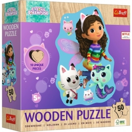 TreflPuzzelGabbysDollhouseHoutFiguur50StukjesLuxe