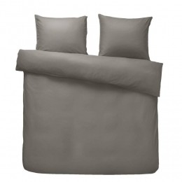 LeenBakker-ComfortDekbedovertrekJorritEffen-Antraciet-200x200220Cm-Katoen-Grijs