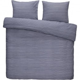 LeenBakker-DekbedovertrekRees-Blauw-240x200Cm-KatoenPolyester-Grijs