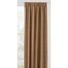 LeenBakker-GordijnstofBoaz-Zwartcamel-Polyester-BruinBeige-B140Cm