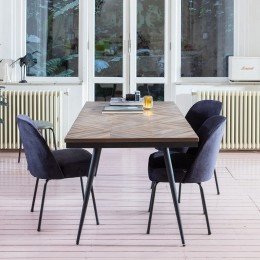 WOOODEettafelRhombicTeakhout220x90cm-Naturel-BePureHome