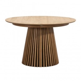 LeenBakker-EettafelIrene-Walnoot-Uitschuifbaar-MDF-Bruin-120x120x75Cm