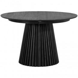 LeenBakker-EettafelIrene-Uitschuifbaar-MDF-Zwart-120x120x75Cm