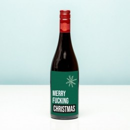 WijnfleskerstMerryfuckingChristmas-RoodMerlot