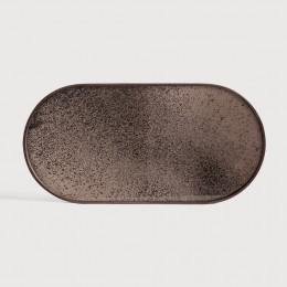 EthnicraftOvaalDienbladAged71x36cm-Brons