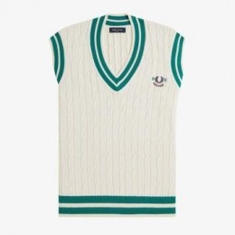 VestFredPerryCABLEKNITTENNISTANK