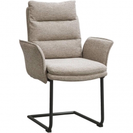 LeenBakker-EetkamerstoelEvi-Stof-Taupe-64x645x97Cm