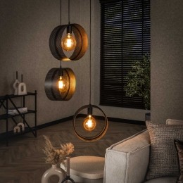 LifestyleFurnHanglampDalvinCharcoalfinish3-lamps