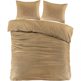 LeenBakker-DekbedovertrekMason-Oker-200x220Cm-Microvezel-GeelGoudkleurig